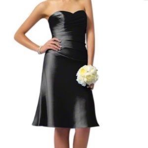 Corset back black dress